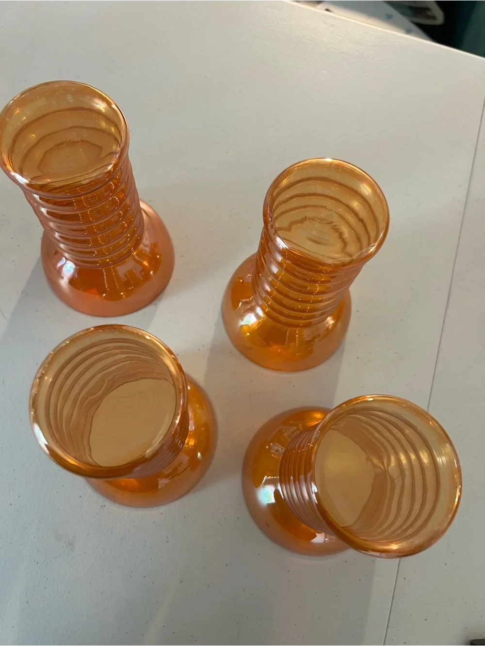 Vintage 1930s Dunbar Aramis “beehive” Tumblers- 4 Pack